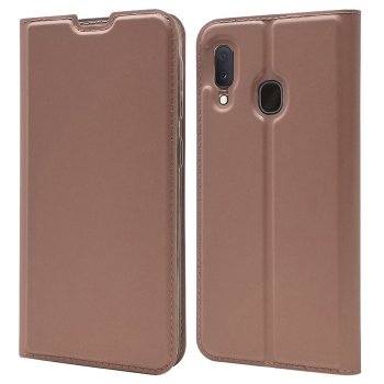 Samsung Galaxy A20e (SM-A202F) Magnetic Leather Case Cover Card Holder, Rose | Telefona Vāciņš Maciņš Apvalks Grāmatiņa