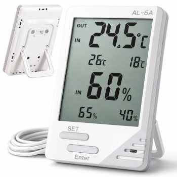 Digitālā meteoroloģiskā stacija ar termometru higrometru un ārējo sensoru