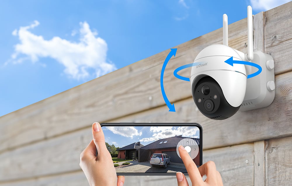 Bezvadu āra novērošanas kamera ieGeek ZS-GX1S 3MP WiFi 5200mAh (3)