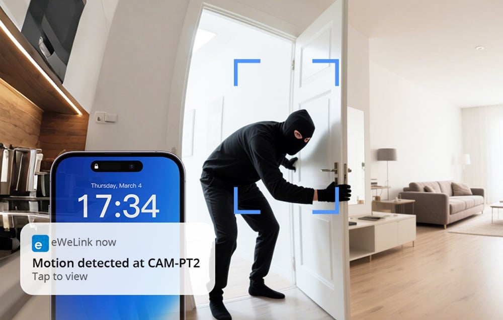 Sonoff CAM-PT2 Viedā WiFi Kamera 1080P 360° Grozāma (3)