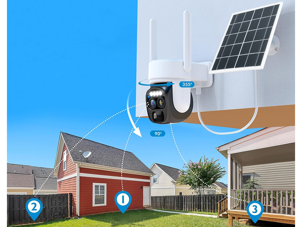 Grozāma āra Wi-Fi kamera ar saules paneli, 10x tālummaiņu un kustības detektoru IP66 (1)