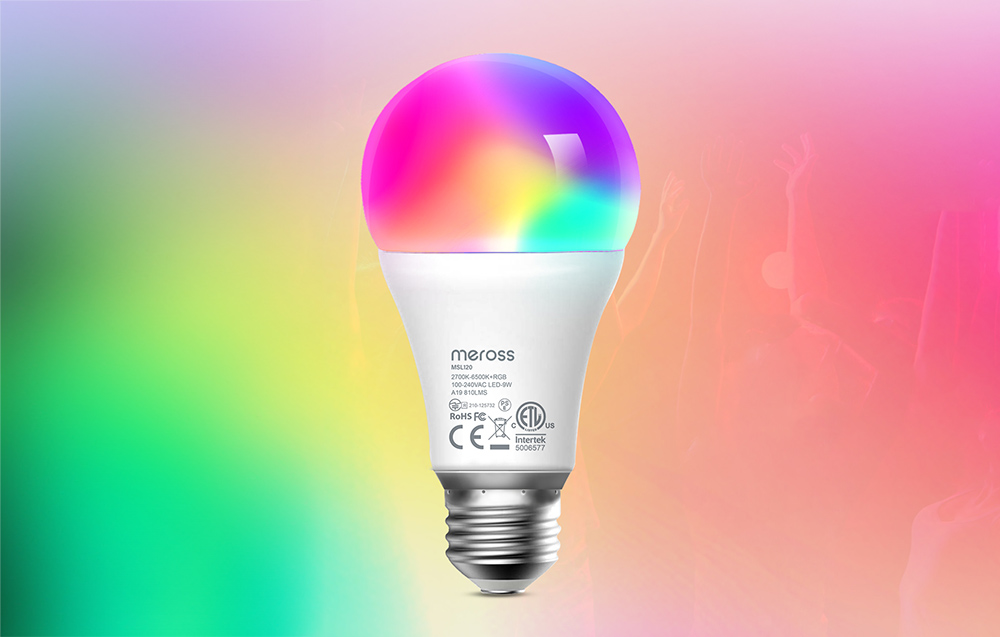 Viedā WiFi LED Spuldze Meross MSL120EU RGB Regulējama 9W (1)