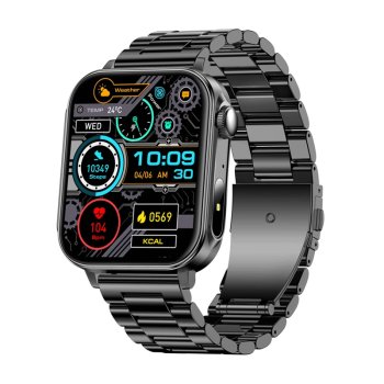 Viedpulkstenis Colmi P80 Melns Tērauds 1.83" HD