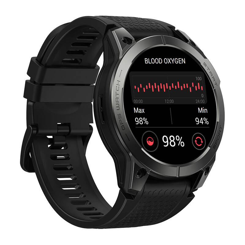 Zeblaze Stratos 3 Pro viedpulkstenis (melns) | Smartwatch (Black) (1)