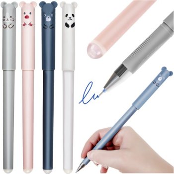 Dzēšamā pildspalva - dzīvnieki, 4 gab. komplekts | Erasable Pen