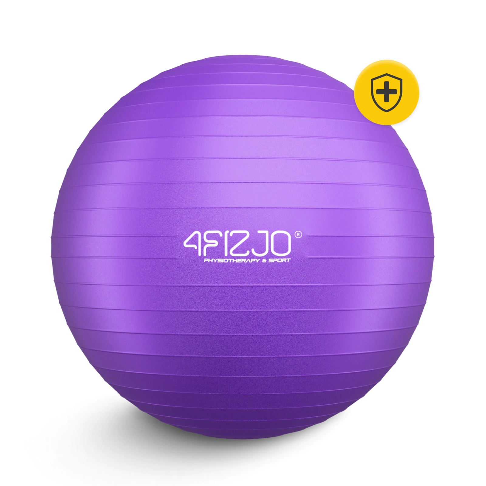 Vingrošanas bumba 4FIZJO 65 cm rehabilitācijai un fitnesam ar sūkni, violeta (0)