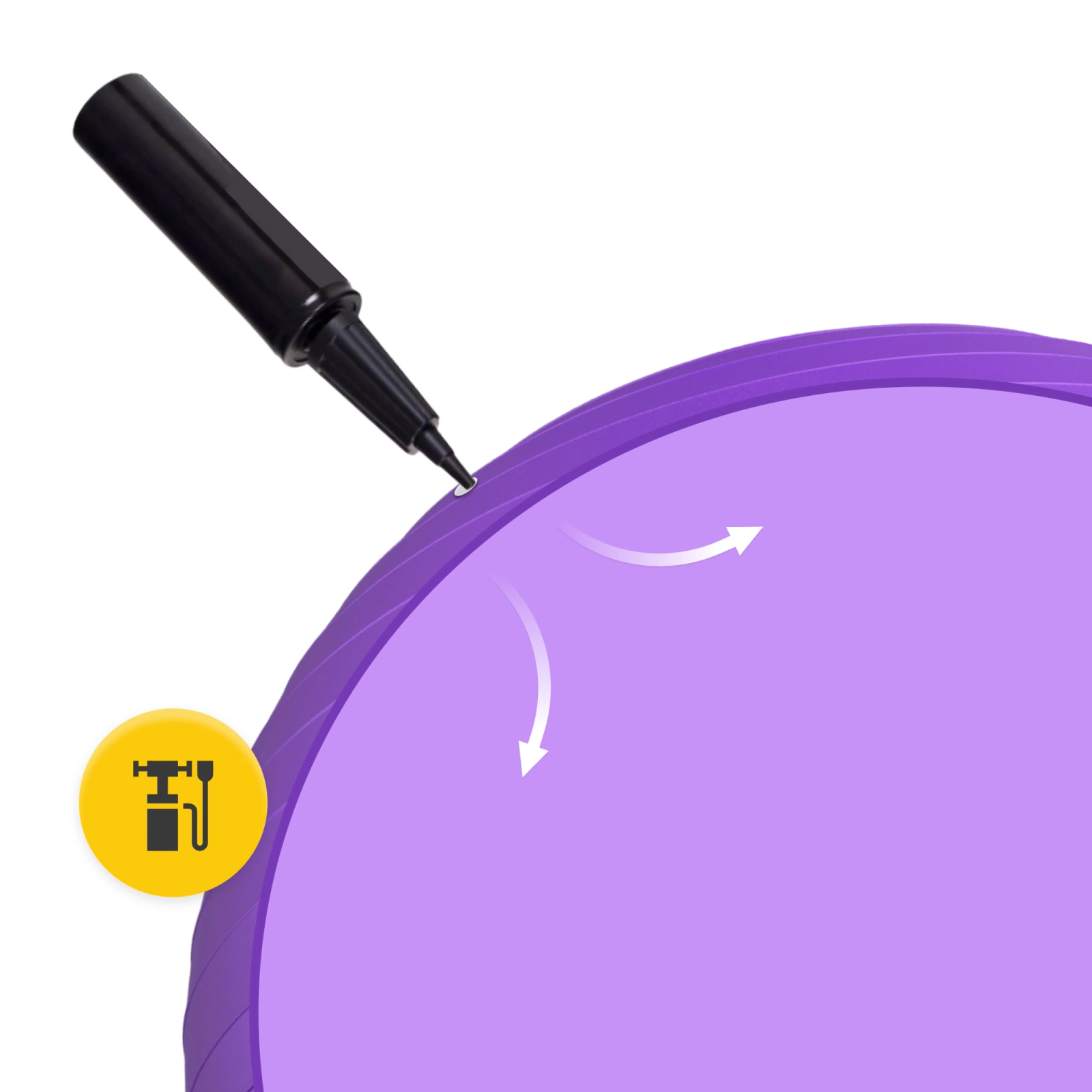 Vingrošanas bumba 4FIZJO Reh Ball 75 cm ar pumpi, violeta (1)