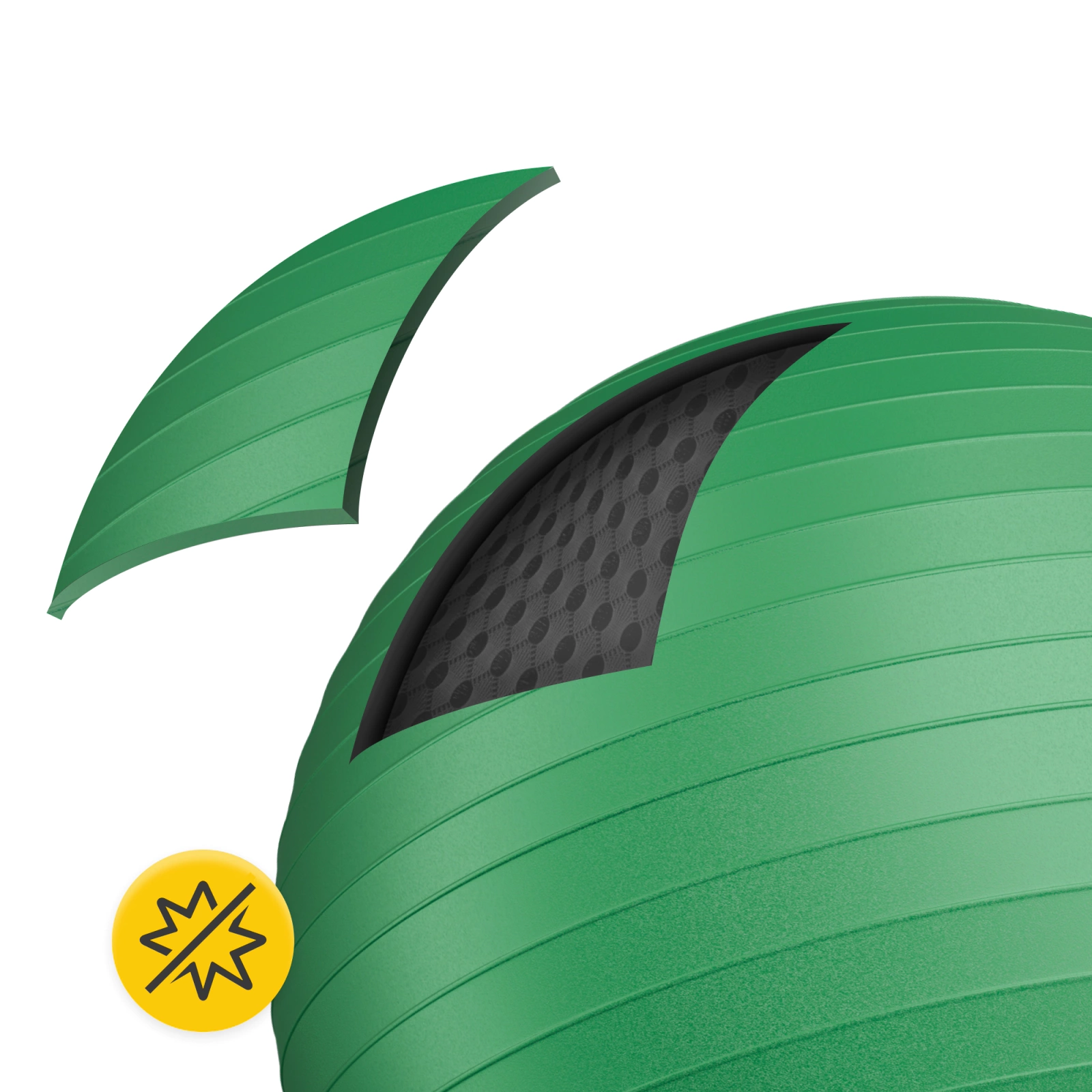 Vingrošanas bumba 4FIZJO Reh Ball 85 cm rehabilitācijai, zaļa (2)