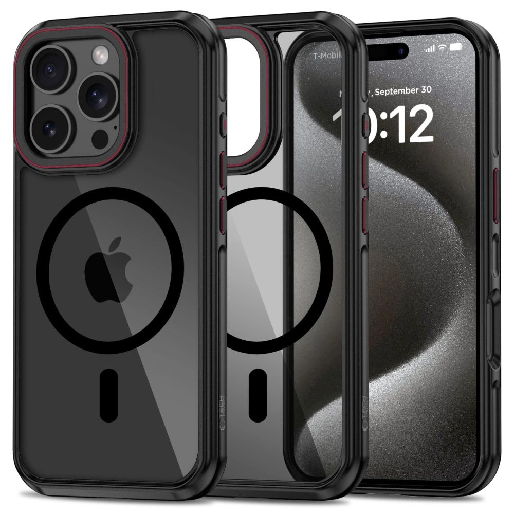 Apple iPhone 16 Pro 6.3'' Tech-Protect MagHybrid MagSafe Case Cover, Black | Telefona Vāciņš Maciņš Apvalks Bamperis