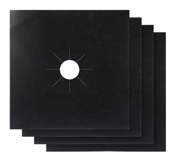 Teflona Gāzes Plīts Degļu Aizsardzības Paklājiņš, 4 gab. | Teflon Gas Stove Burner Protection Mat
