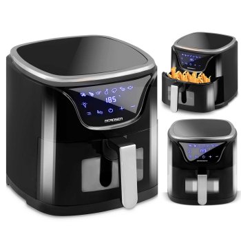 Karstā gaisa friteris Berdsen BD-652, 5 L, 1500 W, melni-sudraba