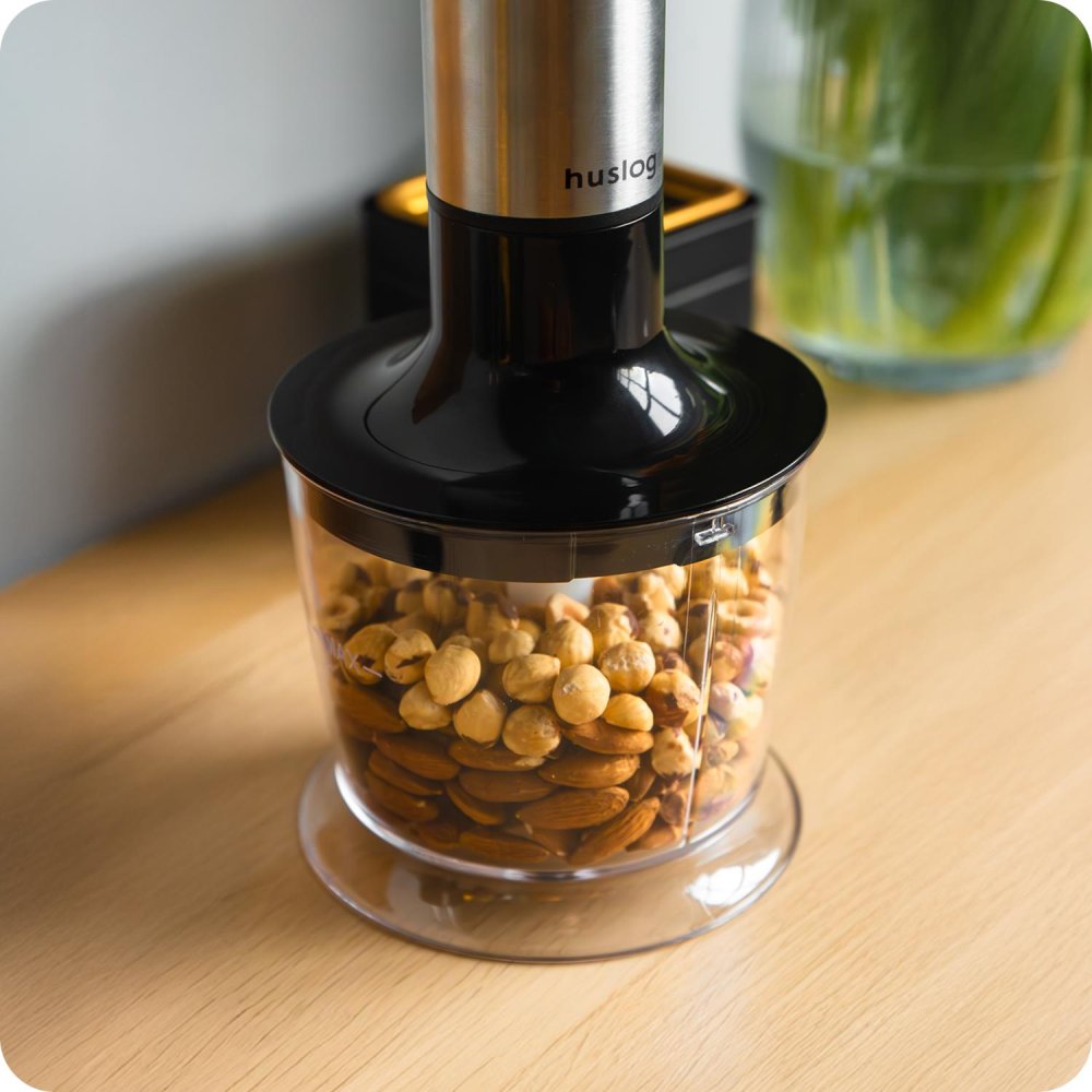 Huslog rokas blenderis 3-in-1 1500W ar smalcinātāju un putotāju (3)