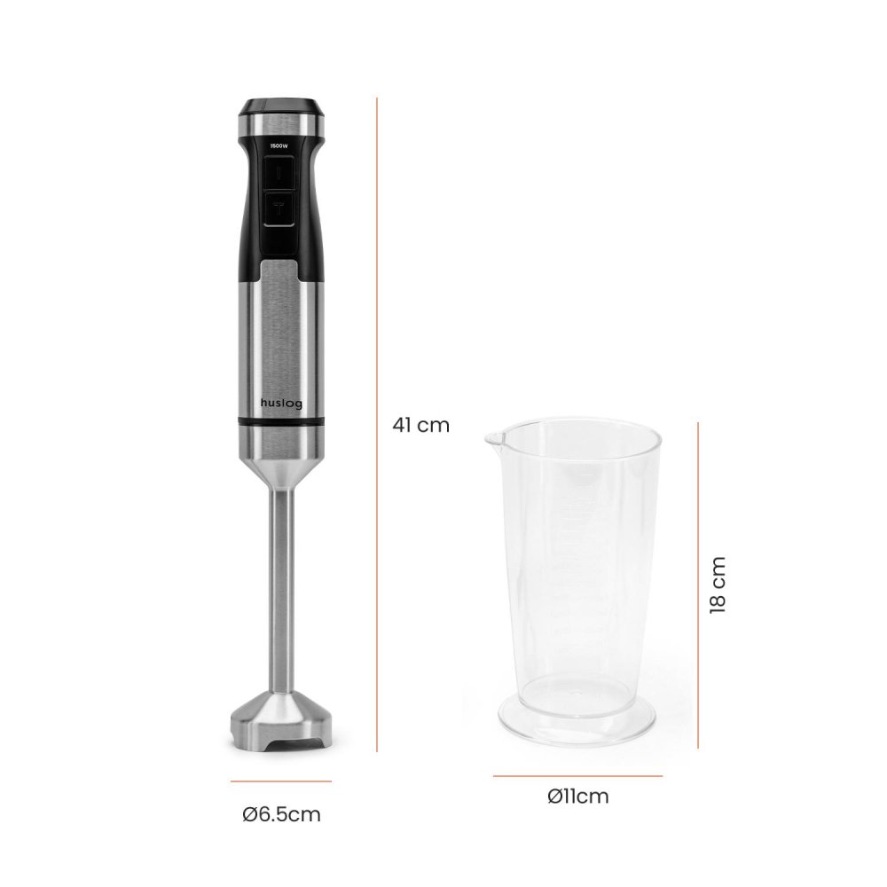 Huslog rokas blenderis 3-in-1 1500W ar smalcinātāju un putotāju (0)