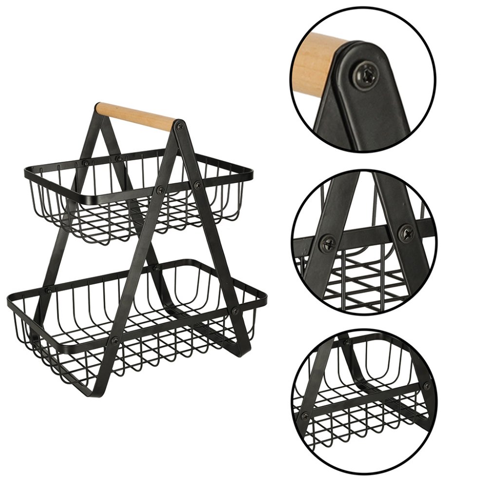 Metāla Grozs Turētājs Augļiem un Dārzeņiem, 29 cm | Metal Basket Holder for Fruits and Vegetables (0)
