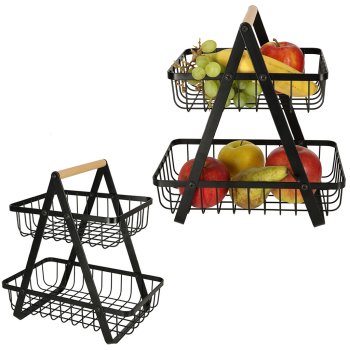 Metāla Grozs Turētājs Augļiem un Dārzeņiem, 29 cm | Metal Basket Holder for Fruits and Vegetables