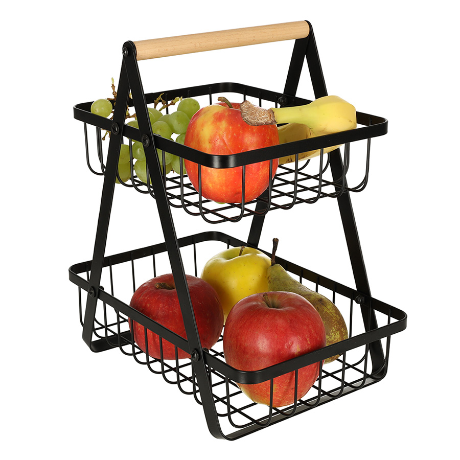 Metāla Grozs Turētājs Augļiem un Dārzeņiem, 29 cm | Metal Basket Holder for Fruits and Vegetables (1)