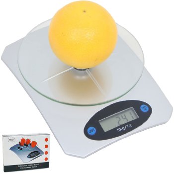 Elektroniskie virtuves svari ar stikla šķīvi un LCD displeju, precīzi līdz 5 kg, 1 g