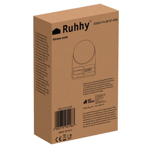 Elektroniskie virtuves svari Ruhhy 24174 līdz 10 kg (0)
