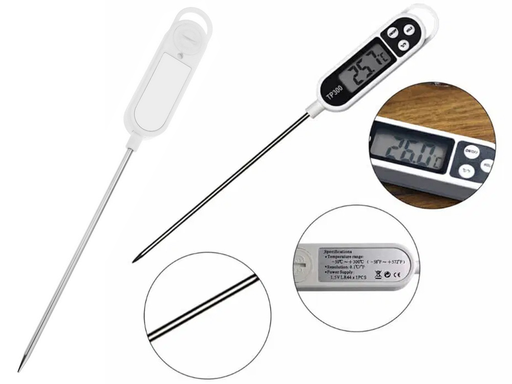 Virtuves termometrs ar zondi, 24 cm (0)