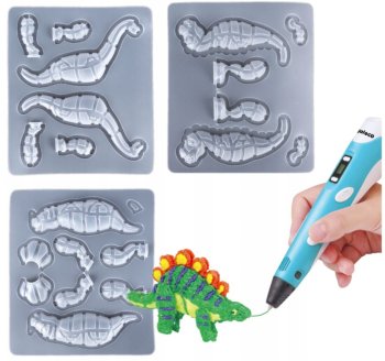 Plastmasas Veidņu Trafaretu Komplekts 3D Drukāšanai Pildspalvai, 9 gab. | Set of 9 Plastic Molds Templates Stencils for 3D Printing Pen