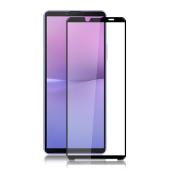 5D Aizsargstikls Sony Xperia 10 V, Melns Pilna Pārklājuma (Tempered Glass)