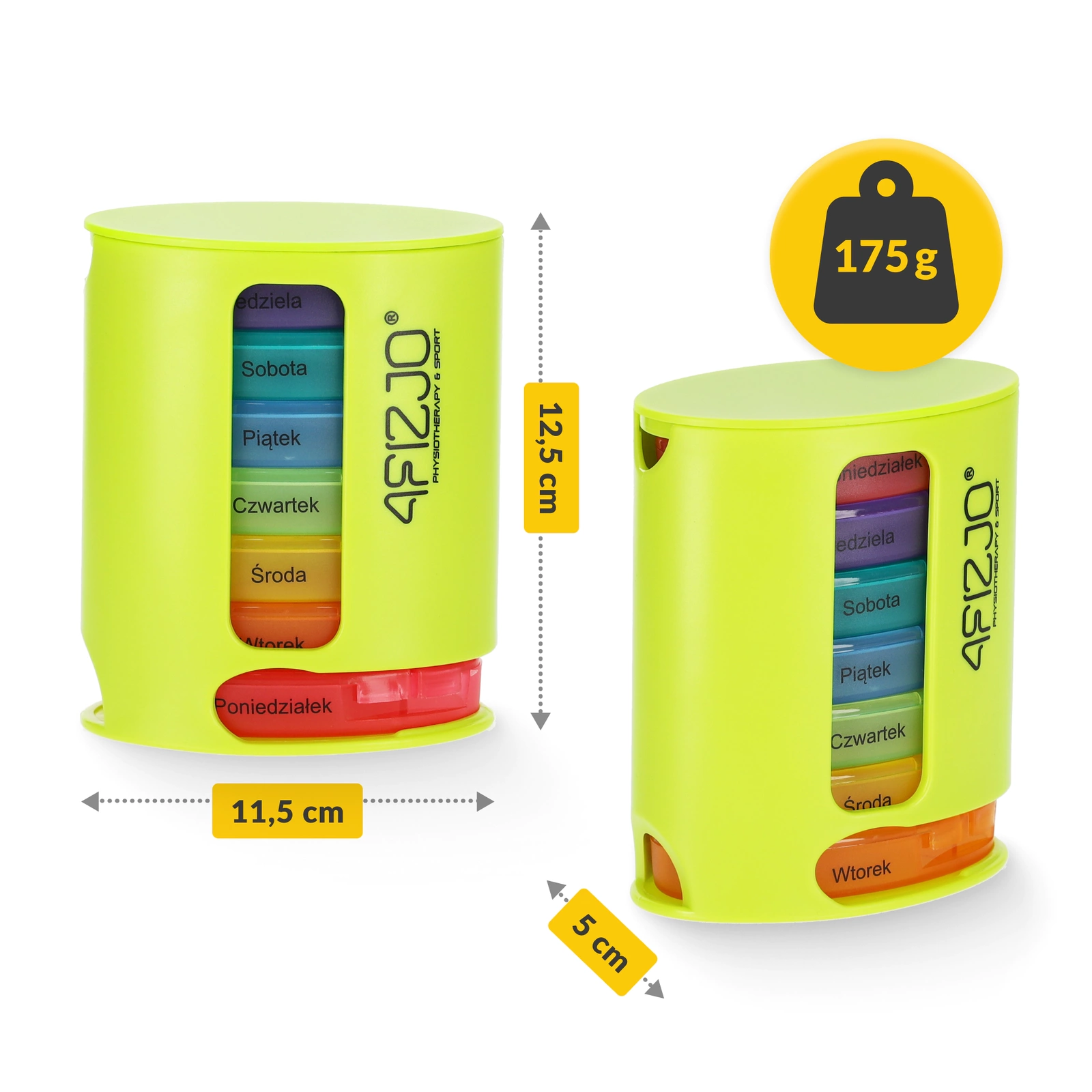 Nedēļas zāļu organizators 4FIZJO MAX, 7 dienas, 4 nodalījumi dienā (2)