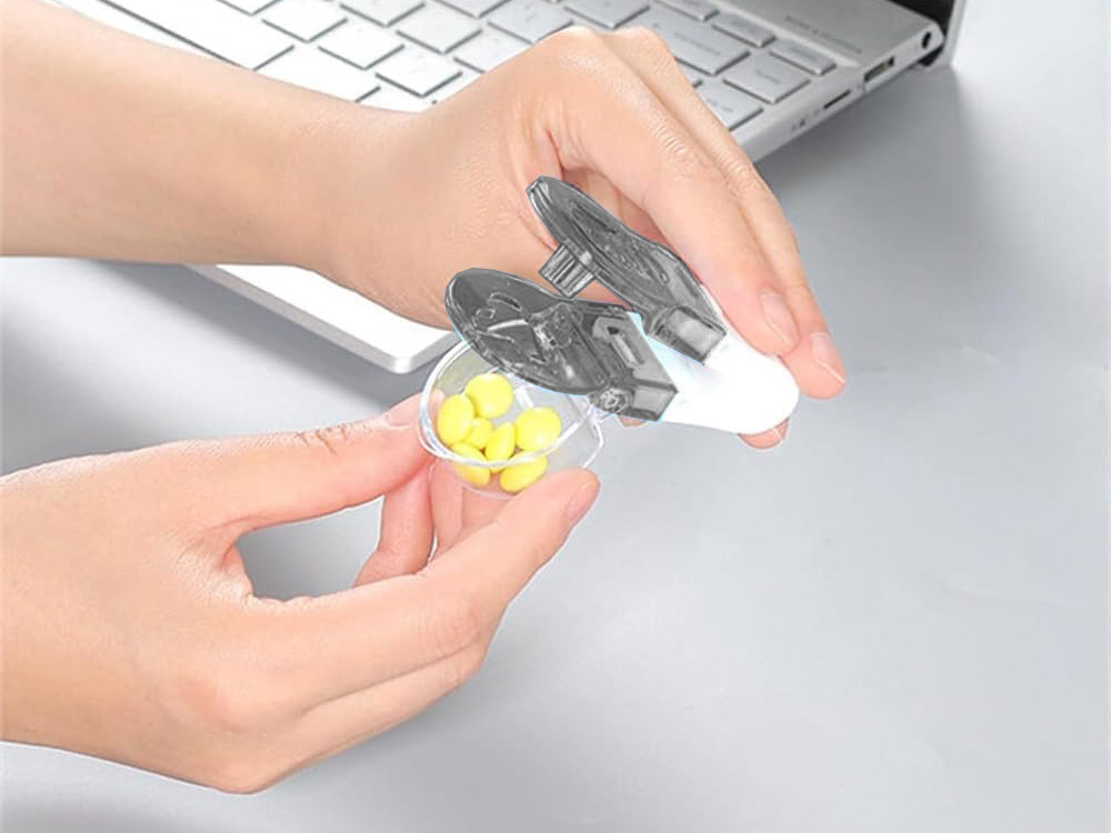 Tablešu Izņemšanas Ierīce, Zāles Organaizers, Dozators, Melns (0)