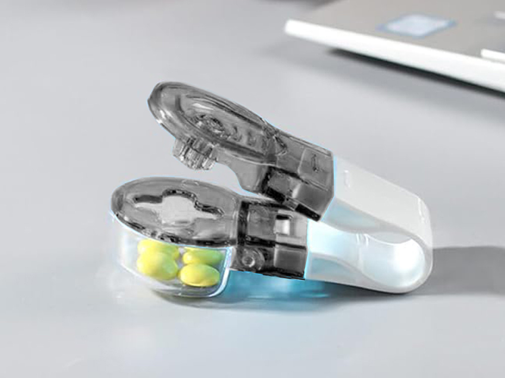 Tablešu Izņemšanas Ierīce, Zāles Organaizers, Dozators, Melns (1)