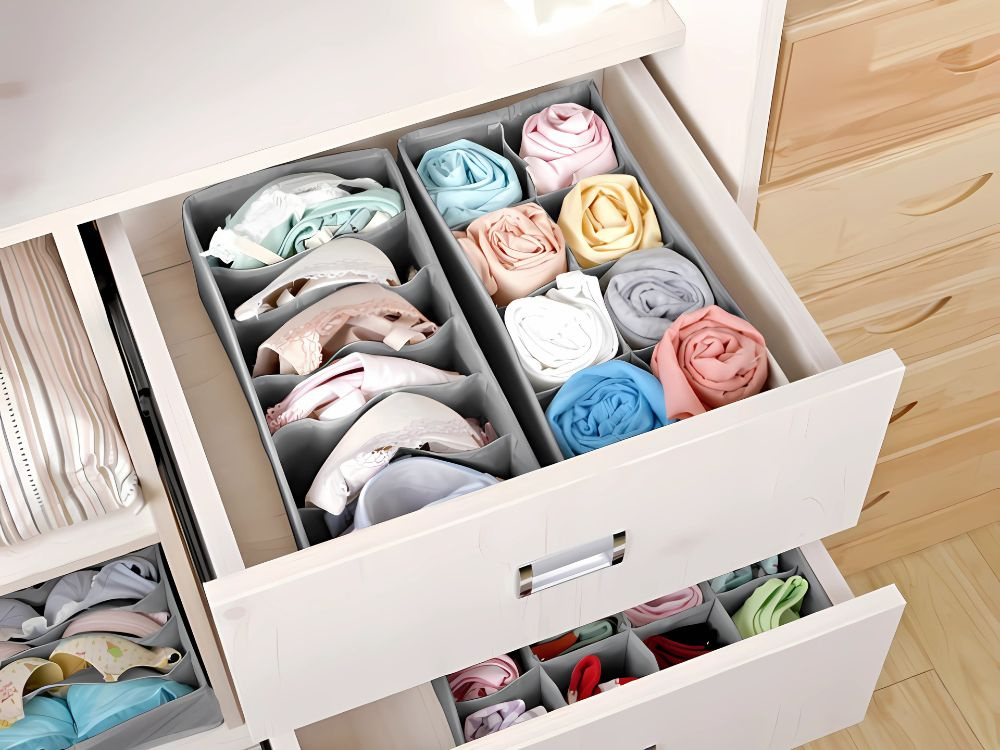 Apakšveļas organizētājs skapja atvilktnēm, 4 gab. komplekts | Underwear Organizer for Closet Drawer (0)