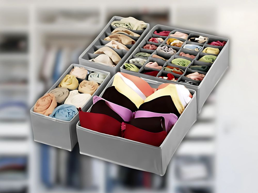 Apakšveļas organizētājs skapja atvilktnēm, 4 gab. komplekts | Underwear Organizer for Closet Drawer (2)