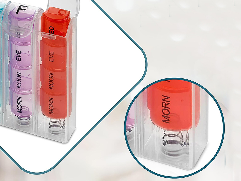 Nedēļas tablešu organizators, medikamentu konteiners 7 dienām (7x4) | Weekly Pill Organiser (2)