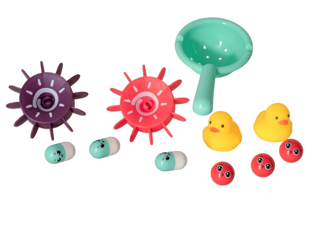 Bērnu Vannas Ūdens Rotaļu Slidkalniņš ar Pīlēm | Kids Bath Toy Water Slide with Ducks (5)