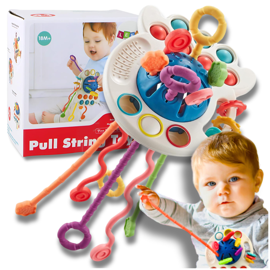 Sensorā attīstošā rotaļlieta zīdainim 4-in-1 Astoņkājis