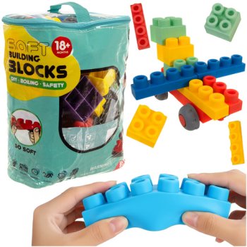 Mīkstie sensorie klucīši bērniem, 80 gab. 26575