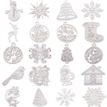 Koka Ziemassvētku Eglīšu Rotājumi, Piekariņi, Svētku Dekori, 20 gab. | Wooden Christmas Tree Decorations,...