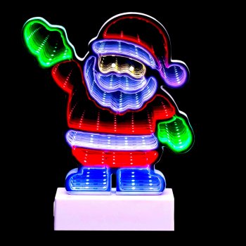 3D LED Ziemassvētku vecītis gaismas dekorācija USB lampa logam