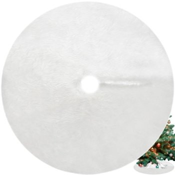 Pūkains paklājiņš zem eglītes Ruhhy 22226, 90 cm, balts