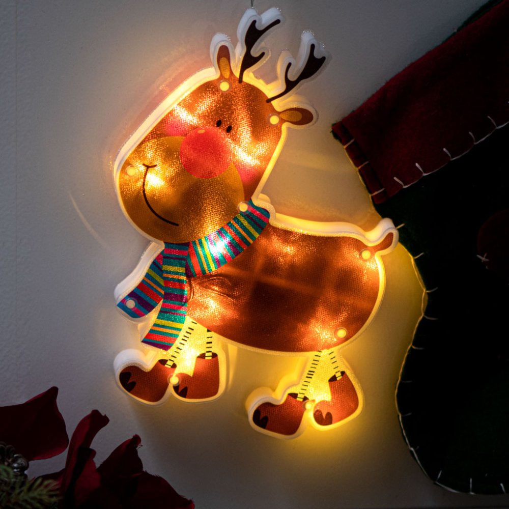 Sienas Loga LED Gaismeklis Lampa Ziemassvētku Dekorācija Briedis | Wall Windows Light Christmas Decoration Deer (2)