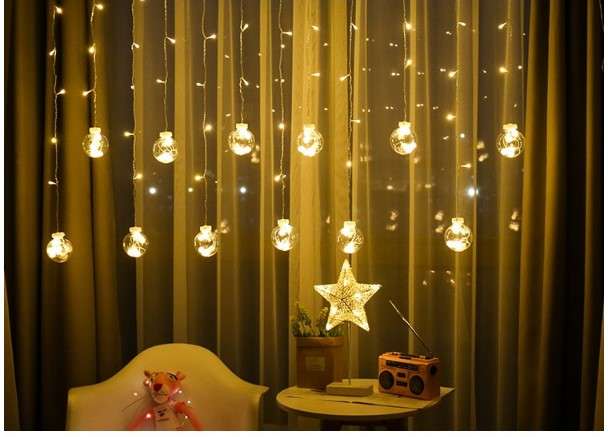 Ziemassvētku Virtene Dārza Dekorācijas Apgaismojums 108 LED Lampiņas Spuldzes IP44, Silti Baltas | Christmas Lights... (2)