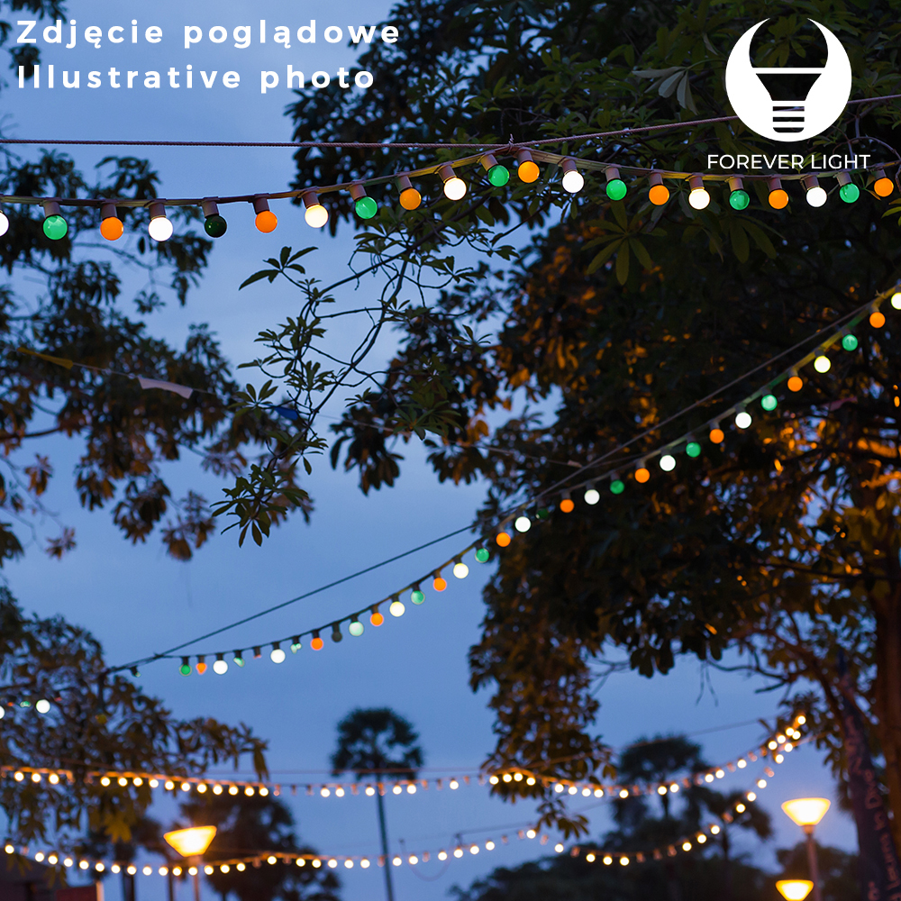 Āra dārza ziemassvētku birtene 12m ar 10x E27 lampiņu ligzdām (bez spuldzēm) | Christmas Lights Decoration Balls... (1)