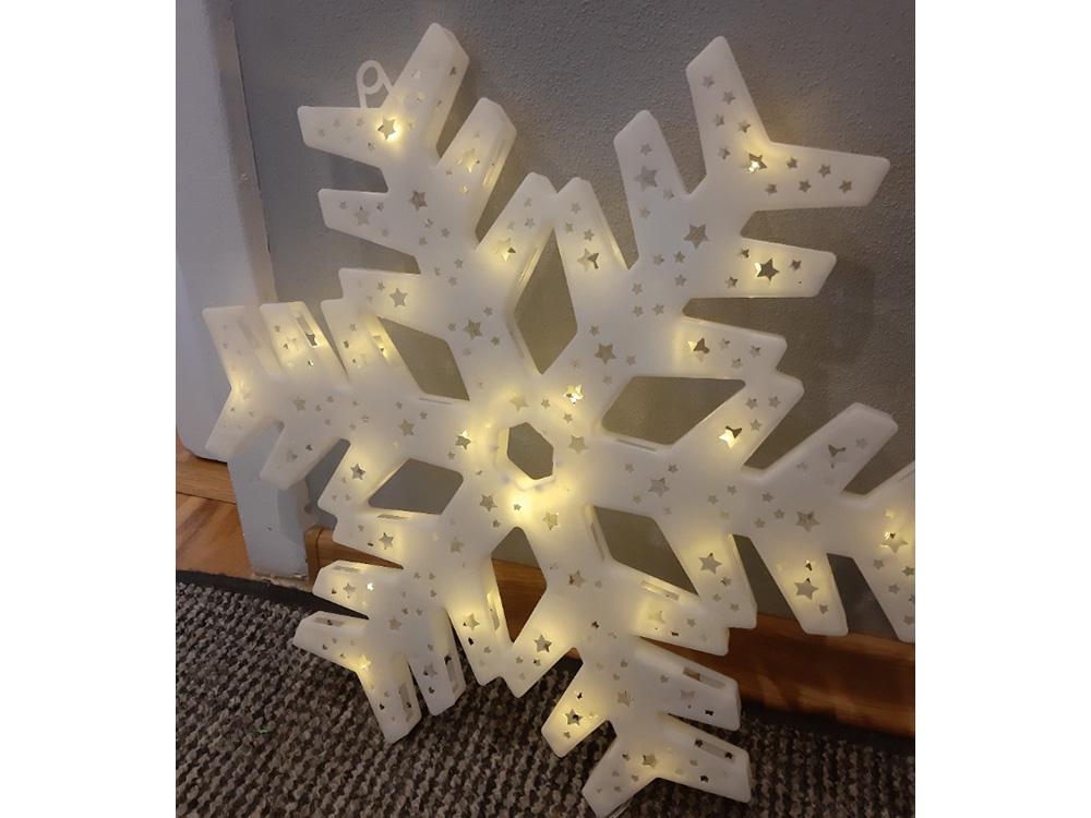 Gaismojoša logu apdare sniegpārsliņa LED 40cm zvaigzne | Luminous window decoration snowflake star (0)