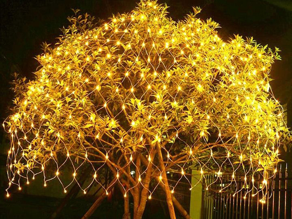 Āra gaismas tīkls 100 LED Ziemassvētku lampiņas, silti balts 1x2m (0)