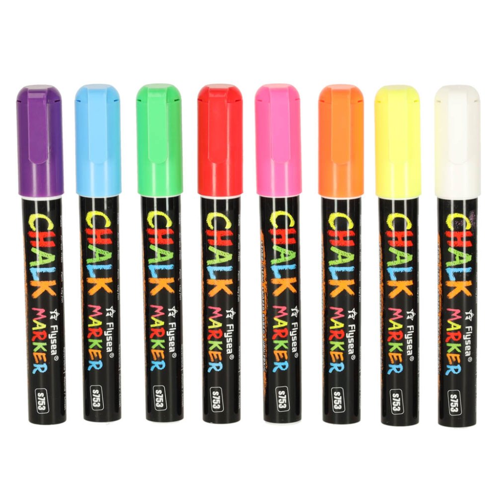 Krīta Marķieri Zīmēšanai uz Stikla Keramikas un Tāfelēm, 8 gab. | Chalk Markers (2)