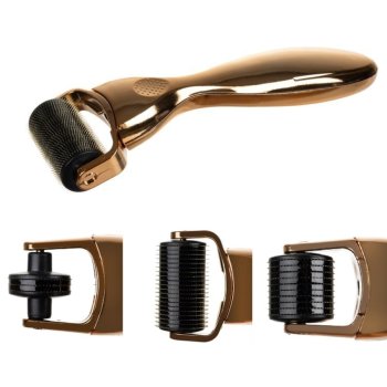 Rotējošs Sejas un Ķermeņa Masieris ar Adatām / Derma Rullītis / Mezoterapija, 3in1 | Derma Roller Face and Body Massager Needle Mesotherapy