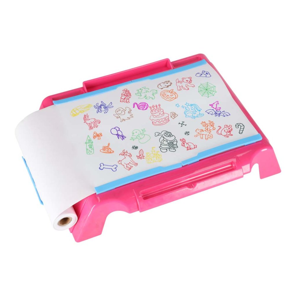 Zīmēšanas galds ar projektoru bērniem, rozā (2)