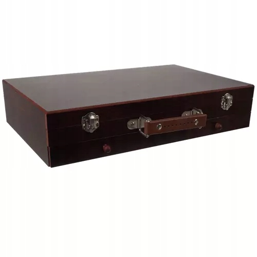 MAALEO Mākslinieka zīmēšanas, gleznošanas piederumu komplekts koka koferī bērniem, 128 gb. (zīmuļi, krāsas,... (2)