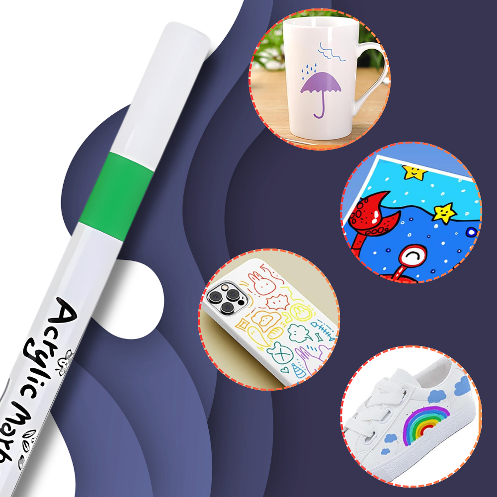 48 gab. komplekts, akrila marķieri dažādām virsmām | Acrylic Markers (2)