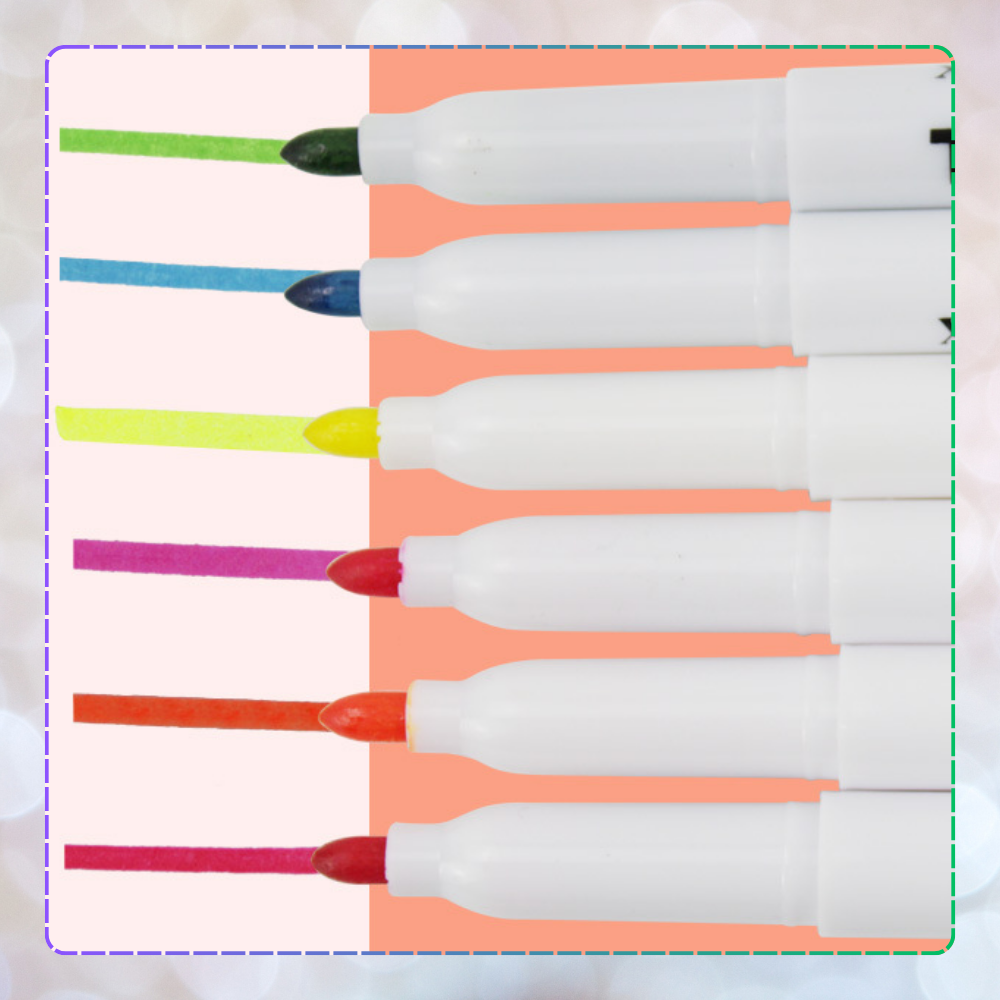 Flomāsteri Marķieri Audumam Apģērbiem, 6 krāsu komplekts | Textile Markers (1)