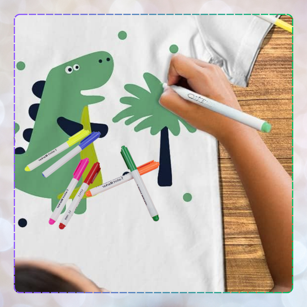 Flomāsteri Marķieri Audumam Apģērbiem, 6 krāsu komplekts | Textile Markers (3)