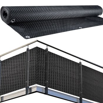 Polirotanga žogs siets privātuma ekrāns balkonam, 0,9x5m | Balcony Weather Resistant Cover Privacy Screen Fence